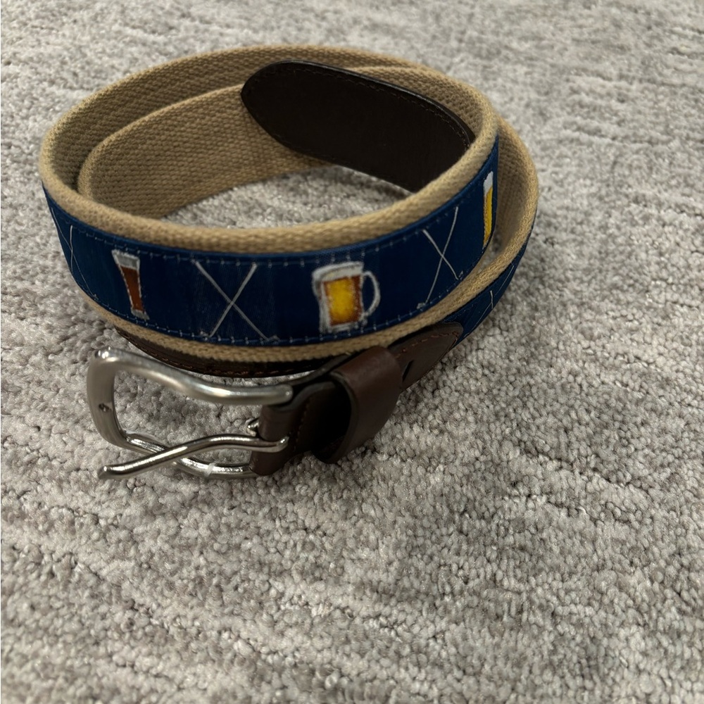 Greg Norman Stylish Blue and Brown Men's Belt